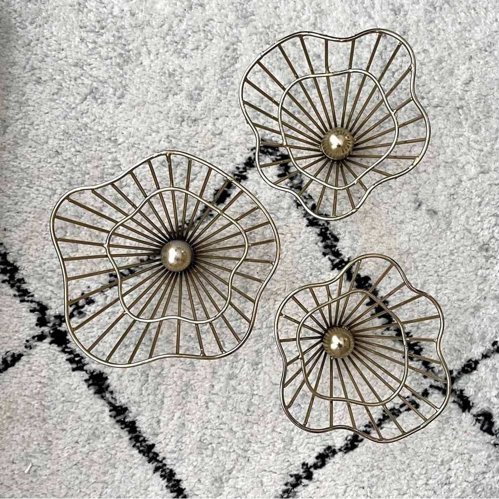 〰️ MCM Style Wall Art Decor (Gold-tone) 〰️